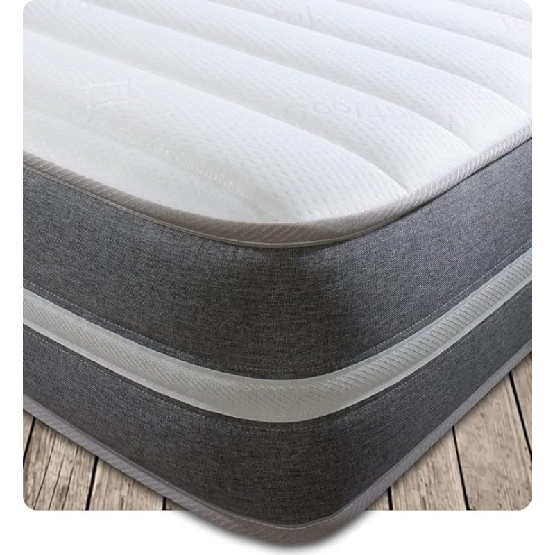 Starlight Beds Shorty Taschenfederkernmatratze Micro, grau/weiß