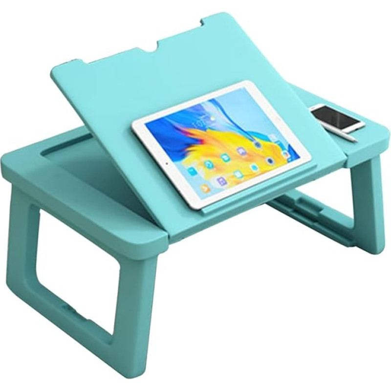 Sofa Laptoptisch,Großer Betttisch, Betttisch Laptop-Schreibtisch, faltbar, 5 verstellbare Winkel, 60 x 40 x 28 cm(Green)