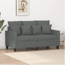 Xichuzi 359260 2-Seater Sofa Dark Grey 120 cm Fabric, Sofas & Couches, Sofa Living Room, Sofa for Teenager's Room, Relax Sofa, Sofa for Bedroom, Upholstered Sofa