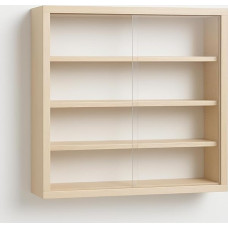 Alsino V-47 Display Case Wall Display Cabinet Hanging Display Cabinet 55 x 55 x 6 with Acrylic Glass Panel 4 Levels