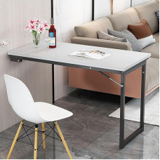 Wall Mounted Drop Leaf Dining Table - Space-Saving Wooden Design for Kitchen & Dining Room - Versatile Wall-Mounted Desk for Bedroom - Compact & Stylish