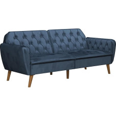 Novogratz NG (UK) Tallulah Memory Foam Futon Blue Velvet