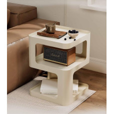 XIV Side Table Small End Table Modern Bedside Table Accent Bedside Table 3 Tier Bedside Table Metal Bed Side Table for Living Room Bedroom Entryway No Assembly