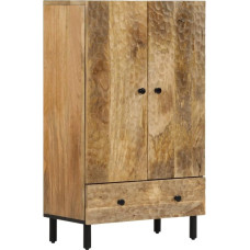vidaXL Highboard, Sideboard with Lots of Storage Space, Side Cabinet with Iron Legs, Cupboard Chest of Drawers Tall Cabinet Storage Cabinet, Solid Wood Mango
