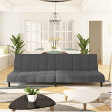 LAPOOH 375764 Sofa Bed 2-Seater Dark Grey Velvet Lounge Sofa, Sofas & Couches, Relax Sofa, Couch for Living Room, Couch with - 375764