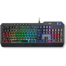 DR1TECH Wasp RGB Gaming Keyboard for PC/PS4 with LED Backlight - 104 Keys with 26 Keys Anti Ghosting - USB Keyboard with Cable (QWERTZ International Layout)