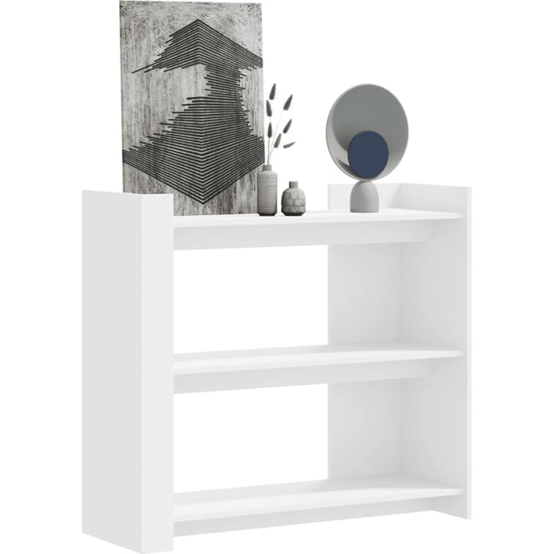 Tidyard Console Table, Side Table, Sofa Table, Hallway, Entrance, Living Room, Bedroom and Office, White, 100 x 35 x 90 cm, Wood Material