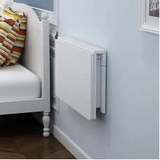 Wall-Mounted Folding Drop Leaf Dining Table | White Wood Corner Desk for Small Spaces | Compact Laptop & Gaming Workstation 60-120cm Options