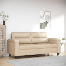 qohoio Loveseat Loveseat 2-Seater Sofa for Living Room Sofa Loveseats Cream 140 cm Microfibre Fabric
