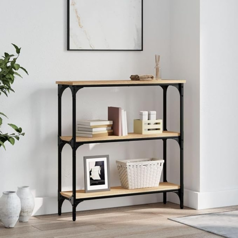 XINCXIN Konsolentisch, Sofa Tisch Aesthetic Room Decor Coffee Table Sideboard Sonoma-Eiche 75x22,5x75 cm Holzwerkstoff