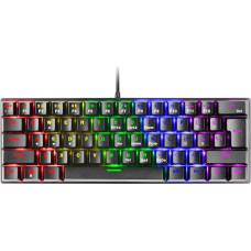 Mars Gaming MK60 Black, Mechanical gaming keyboard FRGB, Antighosting, Switch Mechanical red, US language