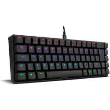 Ozone Mini Tastaur Gaming Tactical -OZTACTICALSP Mechanical Keyboard without Numeric Keyboard, Bluetooth, Switches Outemu Red, RGB LED Lighting, Silent, Spanish QWERTY Layout, Black