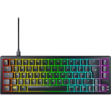 CHERRY XTRFY K5V2 Compact Mechanical Gaming Keyboard in 65% Format, German Layout (QWERTZ), Hot-Swap Keyboard, Cherry MX2A Red Switches, Black