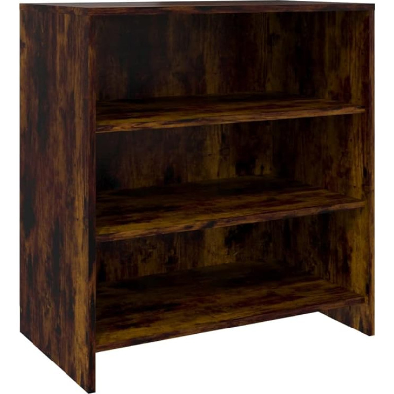 vidaXL Sideboard with 3 Shelves Chest of Drawers Sideboard Side Cabinet Multi-Purpose Cabinet Smoked Oak 70 x 40.5 x 75 cm Wood Material