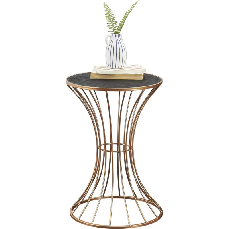 [en.casa] Metal Side Table in Hourglass Shape in Various Frame Colours Coffee Table Sofa Table Living Room Table Metal Table