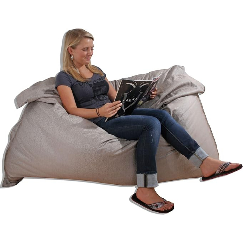 Kinzler K-11260/30 Giant Bean Bag Silver 140 x 180 cm