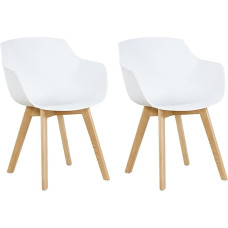 H.J WeDoo Lot of 4 Retro Dining Chair Kitchen Chair Armrest with Solid Beech Wood Leg