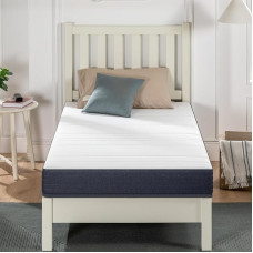 Zinus Conventional Bed Mattress Foam White Navy 90 x 190 cm