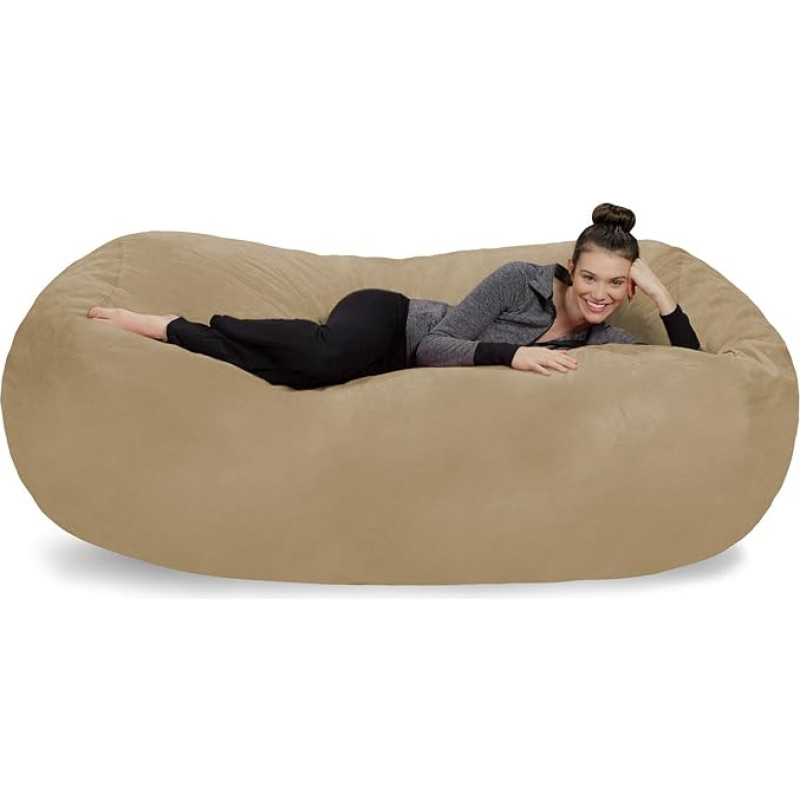 Sofa Sack - Plush Sofas with Super Soft Micro Velour Lining - Padded XL Memory Foam Loungers for Kids, Adults, Couples - Jumbo Mobili Pocket Chair