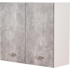 Kitchen Wall Cabinet Wooden Wall Cabinet with Two Doors, 1 Shelf and 2 Compartments, Spacious and Sturdy Wall Cabinet, Dimensions: 80 x 32 x 72 cm (Grey)