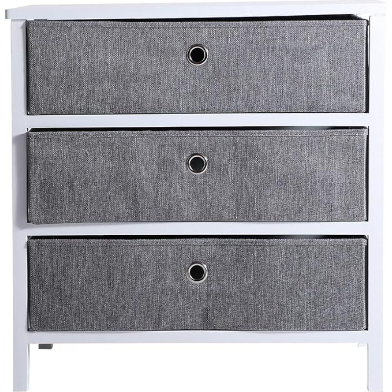 Lastdeco Sire Chest of Drawers, Wood, Grey, Cómoda