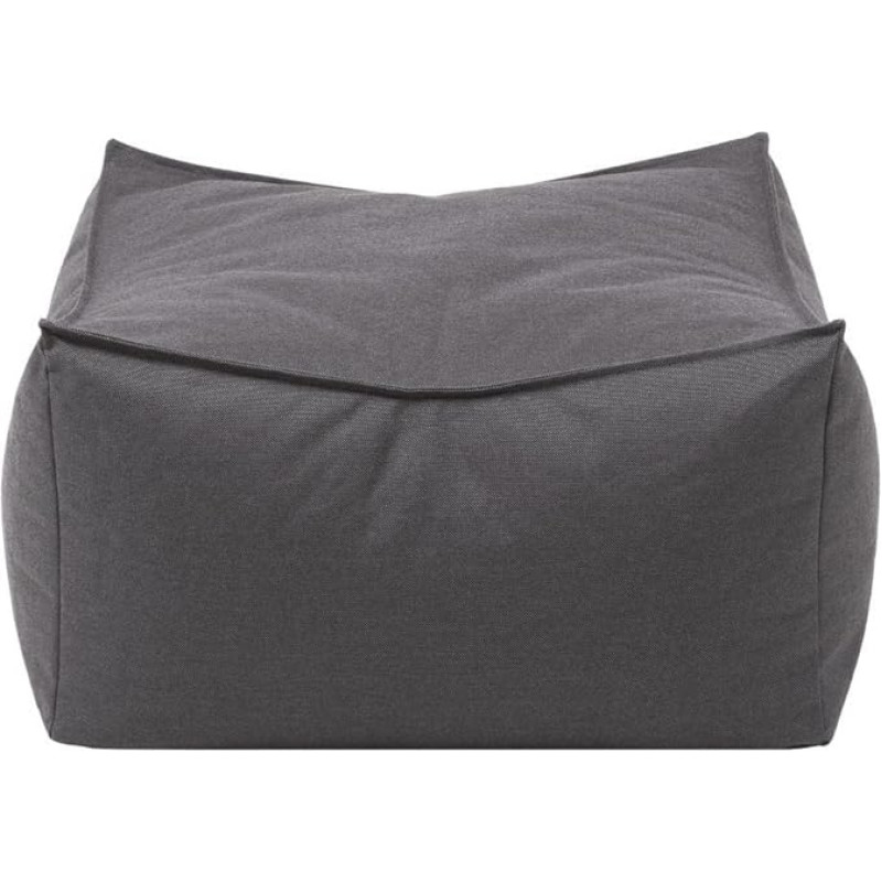 blomus Outdoor Stool Stay | Bean Bag Water-Repellent | Colour Coal | 60 L x 60 W x 40 H cm | Pouf Quick Drying | Weatherproof Textile