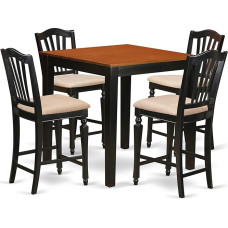 5 Piece Pub Table and 4 Kitchen Chairs Set