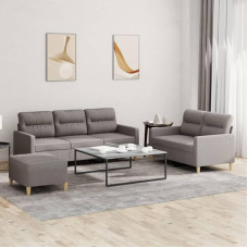 Homgoday 3-teiliges Sofaset mit Kissen in Taupe aus Stoff, Möbel-Set für Schlafsofa, Wohnzimmer, Sofa, modernes Sofa für den Außenbereich, für den Außenbereich, Modell 3201615
