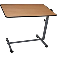 Side Table with Wheels for Bed and Sofa | Folding | Color Wood | Max weight 10 kg