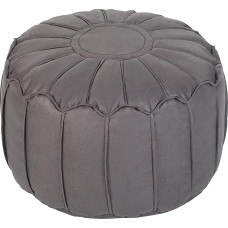 Loft 25 Bean Bag Footstool Super Soft Faux Leather Fabric Decorative and Comfortable Footrest Foot Stool for Living Room Foot Stool Moroccan Style