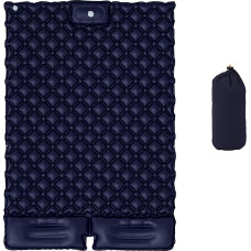YITAHOME Inflating Sleeping Pad Double,Camping Mat with Built-in Foot Pump,Built-in Pump Bag Large Pillow,Durable Compact Waterproof for Camping, Backpacking, Hiking, Tent Trap TravelingLight Black