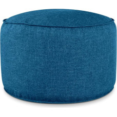 Deshome - Pouf Stool Round Diameter 80 cm with Removable Cushion for Indoor and Outdoor Use: Seat Pouf Design for Sofa, Living Room, Bedroom, Light Pouf Blue