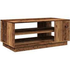vidaXL Coffee Table, Side Table with Storage Space, Coffee Table, Sofa Table for Living Room, Living Room Table, Modern, Old Wood Look, Wood Material