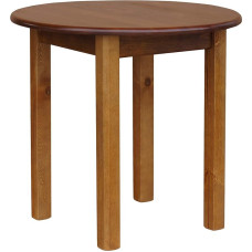 k koma Round Pine Dining Table Kitchen Table Dining Table Solid Restaurant Oak (70 cm)