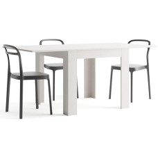 Mobili Fiver Eldorado Kitchen Extending Table, Oak White, 90 x 90 x 77 cm