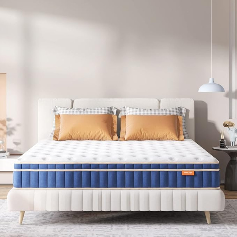 Sweetnight Mattress 120 x 190 cm, Pocket Spring Core Mattress with 7-Zones, Breathable, Orthopaedic, Height 20 cm, Hardness H4