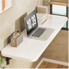 Wall Mounted Folding Table Space Saving Bar Table for Small Spaces 40x60cm Versatile Dining Room Desk Brown Folding Floating Design