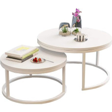 Modern 2 Piece Sofa Set White Wood Living Room Decor