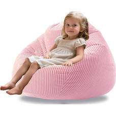 ENBAOHUI Sitzsack-Stühle mit Kunstfellbezug, 91 cm, Memory-Schaum, Sitzsack für Kinder oder Jugendliche mit Füllung, Sitzsack mit Cordbezug, Sitzsack Sofa mit Griff, weich, waschbar, Cordstoff