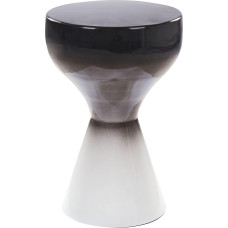 Tibito Side Table Metal Black / White Round 30 cm Mushroom Shape Living Room Table