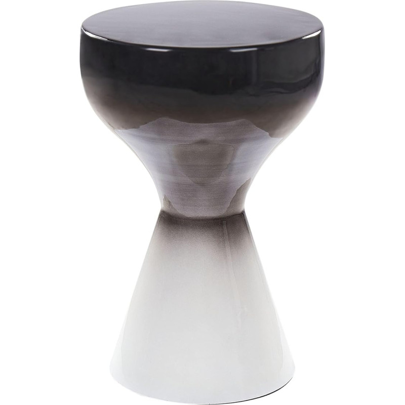 Tibito Side Table Metal Black / White Round 30 cm Mushroom Shape Living Room Table