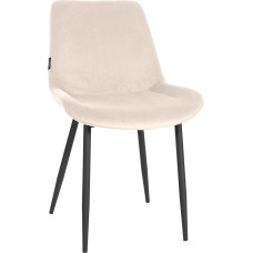 CLP Victoria Dining Room Chair, Upholstered Chair with Velvet Cover, with Floor Protectors, Colour: Cream