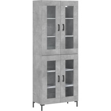 vidaXL Highboard Concrete Grey 69.5 x 34 x 180 cm Wood Material
