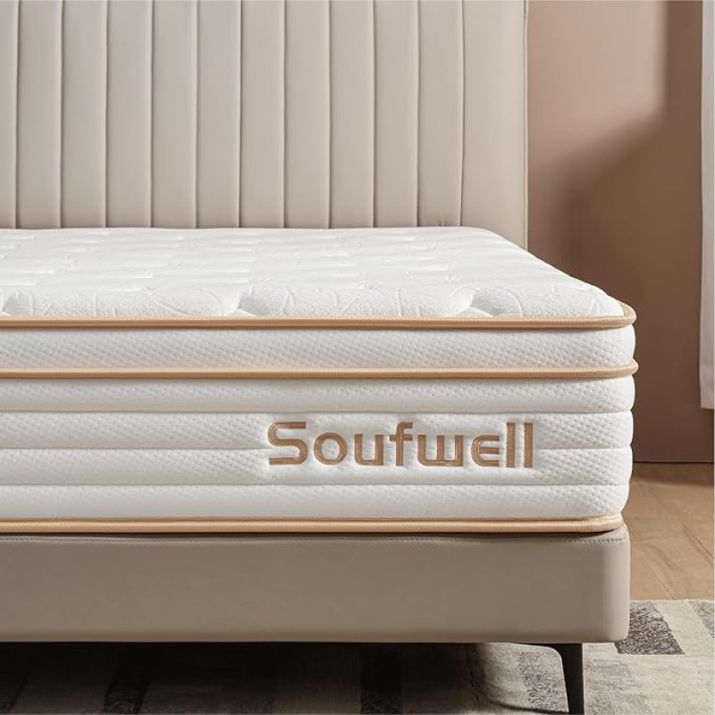 Single Mattress Memory Foam Hybrid Mattress 90 x 190 x 25 cm Medium Firm Single with Pocket Springs, Motion Isolation, 90 x 190 x 25 cm