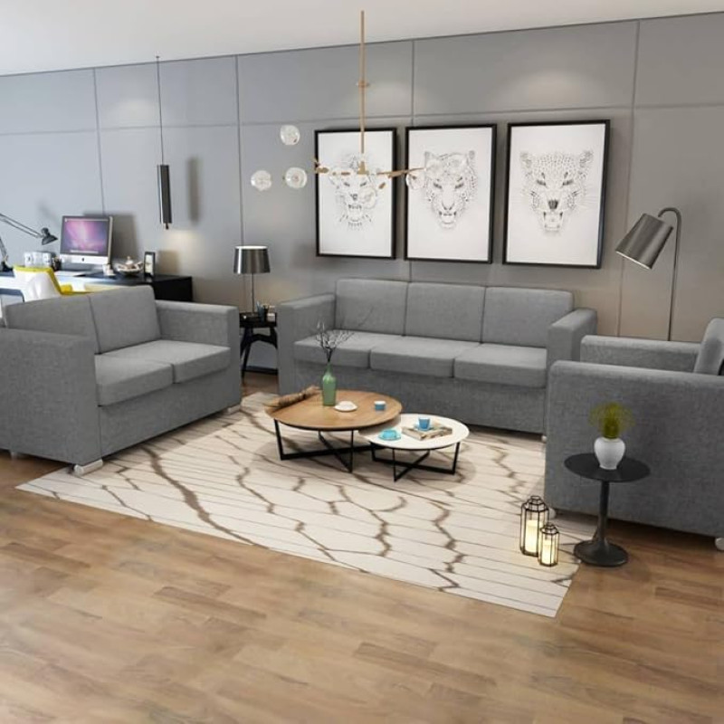 DYRJDJWIDHW Outdoor Patio Set, Outdoor Furniture Set, Queen Sleeper Sofa, Three-Piece Sofa Set Fabric Light Grey Couch, Honbay Sectional Sofa, gnixuu Sectional Sofa, Love Sac Couch