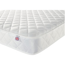 Aspire Beds Double Comfort Layers & AC Aspire-Cool Touch Diamond Tile Sleep Surface, Foam Free, Bonnell Spring Mattress, White Trim, 3ft Single (91 x 180cm)