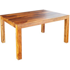 Riess Ambiente Solid Wood Dining Table Pure 135 cm Natural Stone Finish Sheesham Wood Unique Grain Dining Room Table Solid Wood Table Kitchen Table