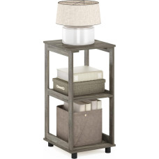 Furinno Romain High 2-Tier Side Table, French Oak