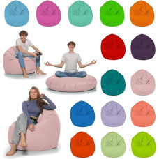 HomeIdeal 2-in-1 Bean Bag, Floor Cushion for Adults and Children, for Gaming or Relaxing, Indoor and Outdoor Use, Waterproof, with EPS Beads