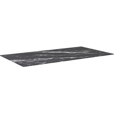 Susany Table Top Replacement Table Top Marble Top Glass Top for Dining Table Coffee Table Garden Table Black 120 x 65 cm 8 mm Tempered Glass in Marble Look